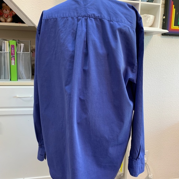 Gap mens long sleeve button down shirt, blue, classic fit - Picture 1 of 3